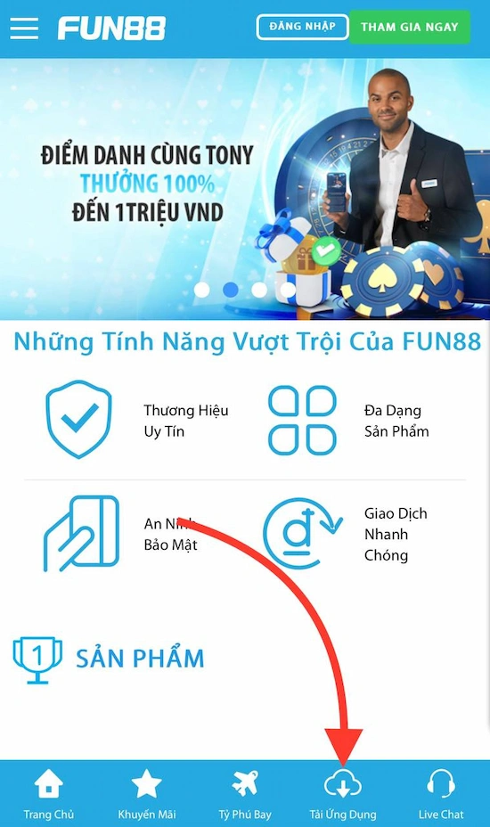 Tải FUN88 Để Tận Hưởng Đẳng Cấp Giải Trí Cá Cược