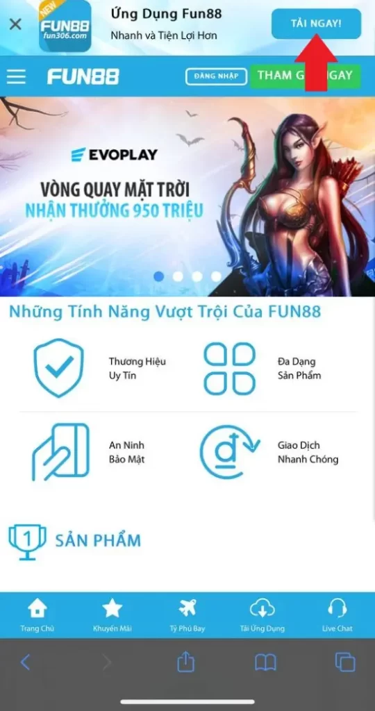 Tìm kiếm link truy cập FUN88