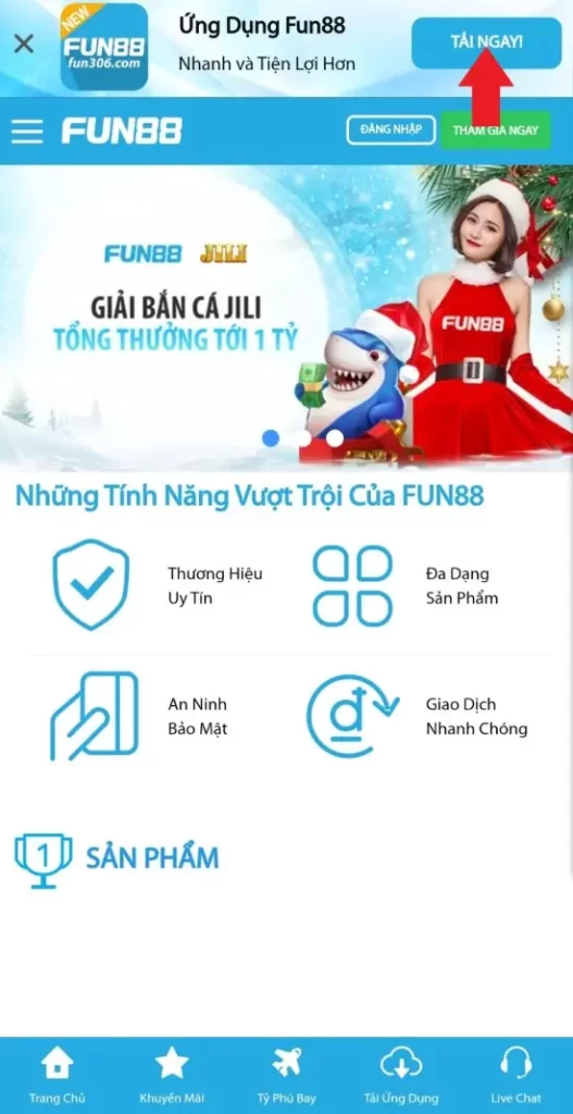 Truy cập link chính thức của nhà cái FUN88