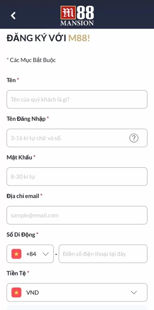 Chi tiết cách đăng ký M88 chuẩn, đơn giản, hiệu quả