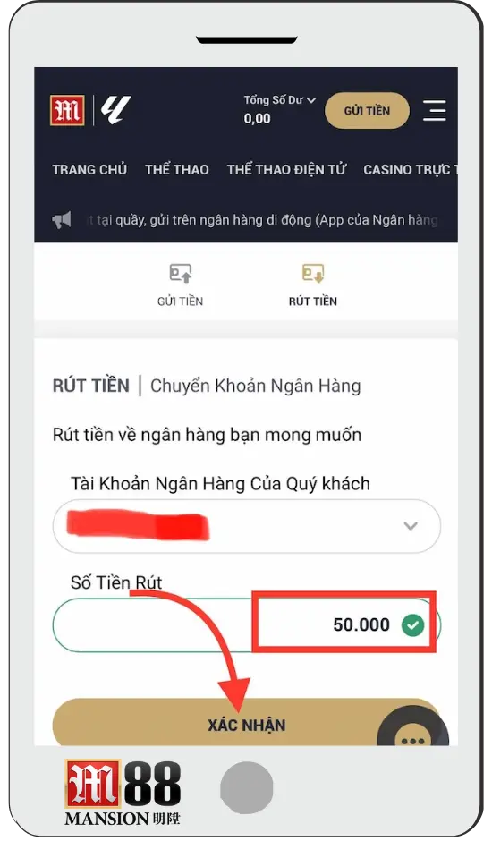 Cách rút tiền M88 chi tiết nhất 