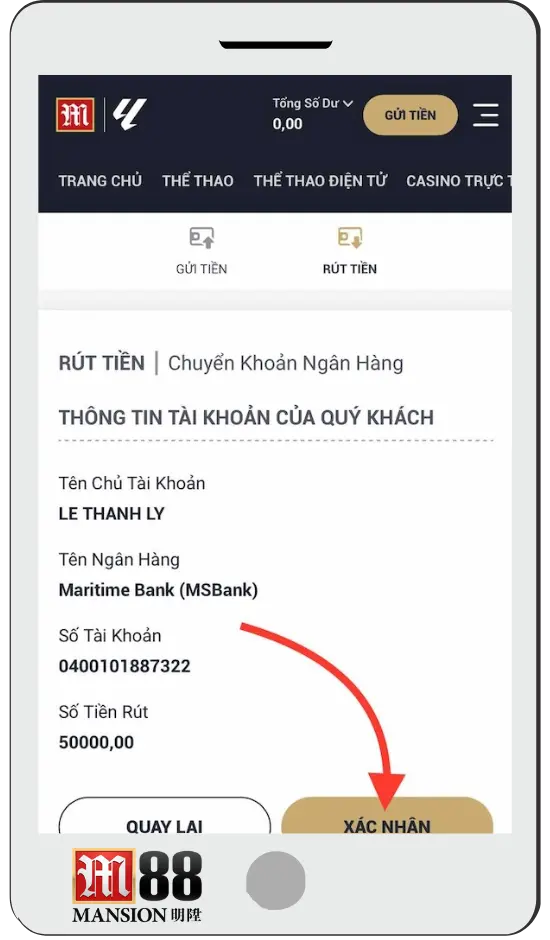 Cách rút tiền M88 chi tiết nhất 