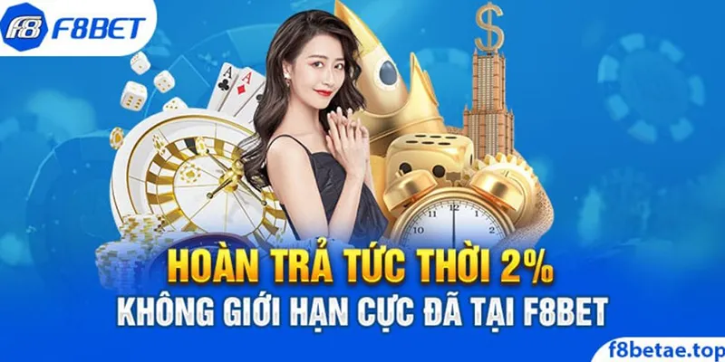 F8BET là cái tên nổi bật với mức hoàn trả lên tới 3,5%.