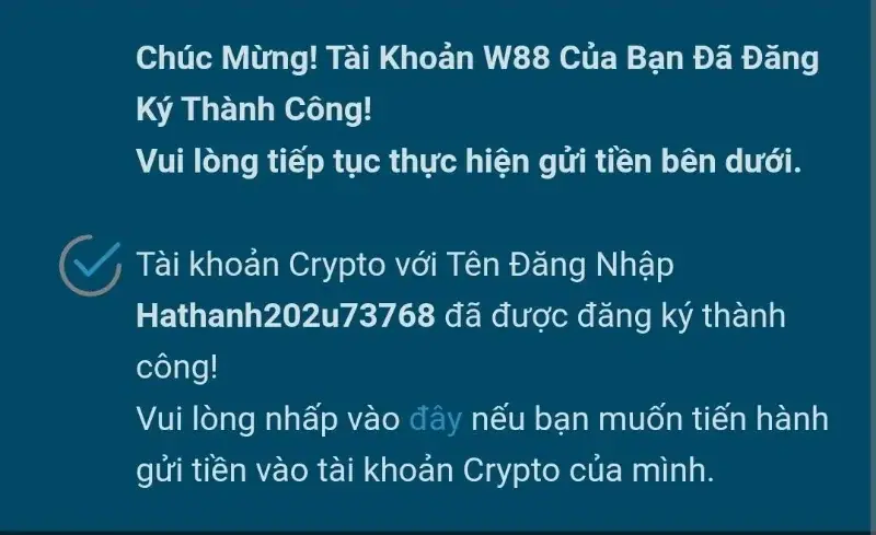 Bước 3 hướng dẫn đăng ký w88